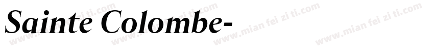 Sainte Colombe字体转换